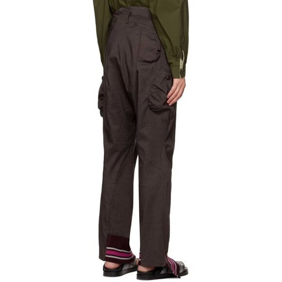 Kiko Kostadinov Valakas Cargo Pants 44 XS Brown Knit Cuff New - Picture 8 of 14